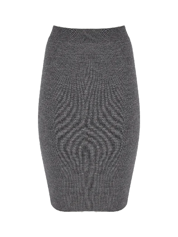 wool pencil skirt zip skirt side